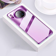 Custodia Silicone Trasparente Ultra Sottile Cover Morbida H01 per Huawei Mate 30 5G Viola