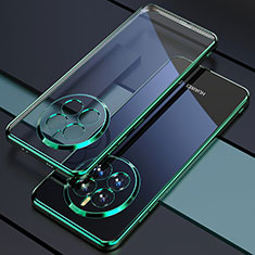 Custodia Silicone Trasparente Ultra Sottile Cover Morbida H01 per Huawei Mate 50 Pro Verde