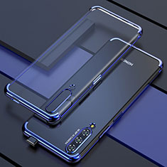 Custodia Silicone Trasparente Ultra Sottile Cover Morbida H01 per Huawei P Smart Pro (2019) Blu