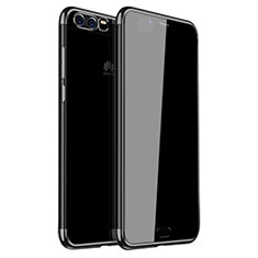 Custodia Silicone Trasparente Ultra Sottile Cover Morbida H01 per Huawei P10 Plus Nero