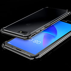 Custodia Silicone Trasparente Ultra Sottile Cover Morbida H01 per Huawei Y5 Prime (2018) Nero