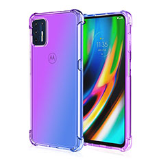 Custodia Silicone Trasparente Ultra Sottile Cover Morbida H01 per Motorola Moto G9 Plus Viola