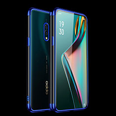 Custodia Silicone Trasparente Ultra Sottile Cover Morbida H01 per Oppo Realme X Blu