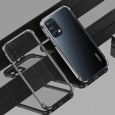 Custodia Silicone Trasparente Ultra Sottile Cover Morbida H01 per Oppo Reno5 Pro 5G Nero