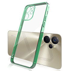 Custodia Silicone Trasparente Ultra Sottile Cover Morbida H01 per Realme 10T 5G Verde