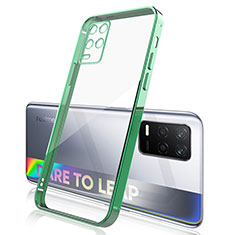 Custodia Silicone Trasparente Ultra Sottile Cover Morbida H01 per Realme 8s 5G Verde