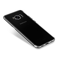 Custodia Silicone Trasparente Ultra Sottile Cover Morbida H01 per Samsung Galaxy S8 Plus Argento