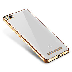 Custodia Silicone Trasparente Ultra Sottile Cover Morbida H01 per Xiaomi Mi 4i Oro