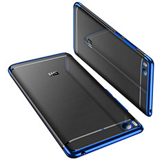 Custodia Silicone Trasparente Ultra Sottile Cover Morbida H01 per Xiaomi Mi 5S 4G Blu