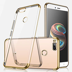 Custodia Silicone Trasparente Ultra Sottile Cover Morbida H01 per Xiaomi Mi 5X Oro