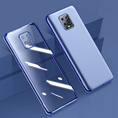 Custodia Silicone Trasparente Ultra Sottile Cover Morbida H01 per Xiaomi Redmi 10X Pro 5G Blu