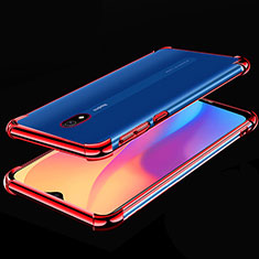 Custodia Silicone Trasparente Ultra Sottile Cover Morbida H01 per Xiaomi Redmi 8A Rosso
