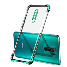 Custodia Silicone Trasparente Ultra Sottile Cover Morbida H01 per Xiaomi Redmi 9 Prime India Verde