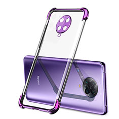 Custodia Silicone Trasparente Ultra Sottile Cover Morbida H01 per Xiaomi Redmi K30 Pro Zoom Viola