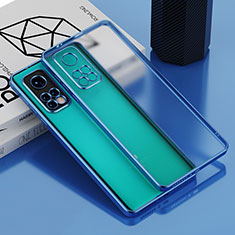 Custodia Silicone Trasparente Ultra Sottile Cover Morbida H01 per Xiaomi Redmi K30S 5G Blu