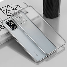 Custodia Silicone Trasparente Ultra Sottile Cover Morbida H01 per Xiaomi Redmi Note 10 5G Argento