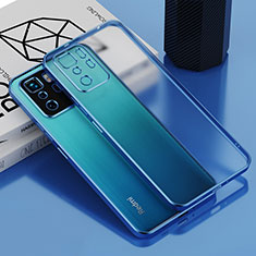 Custodia Silicone Trasparente Ultra Sottile Cover Morbida H01 per Xiaomi Redmi Note 10 Pro 5G Blu