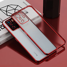Custodia Silicone Trasparente Ultra Sottile Cover Morbida H01 per Xiaomi Redmi Note 10 Pro 5G Rosso
