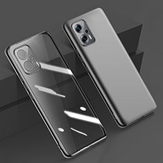 Custodia Silicone Trasparente Ultra Sottile Cover Morbida H01 per Xiaomi Redmi Note 11T Pro 5G Nero