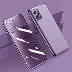 Custodia Silicone Trasparente Ultra Sottile Cover Morbida H01 per Xiaomi Redmi Note 11T Pro+ Plus 5G Viola