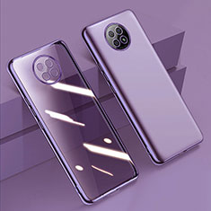 Custodia Silicone Trasparente Ultra Sottile Cover Morbida H01 per Xiaomi Redmi Note 9T 5G Viola