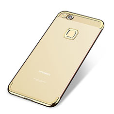 Custodia Silicone Trasparente Ultra Sottile Cover Morbida H02 per Huawei GR3 (2017) Oro