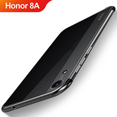 Custodia Silicone Trasparente Ultra Sottile Cover Morbida H02 per Huawei Honor 8A Nero