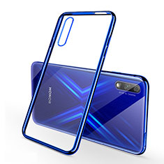 Custodia Silicone Trasparente Ultra Sottile Cover Morbida H02 per Huawei Honor 9X Blu