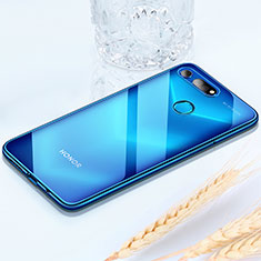 Custodia Silicone Trasparente Ultra Sottile Cover Morbida H02 per Huawei Honor V20 Blu