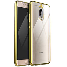 Custodia Silicone Trasparente Ultra Sottile Cover Morbida H02 per Huawei Mate 9 Pro Oro