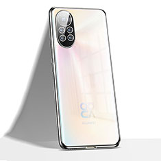Custodia Silicone Trasparente Ultra Sottile Cover Morbida H02 per Huawei Nova 8 Pro 5G Argento