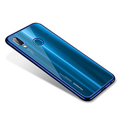 Custodia Silicone Trasparente Ultra Sottile Cover Morbida H02 per Huawei P20 Lite Blu