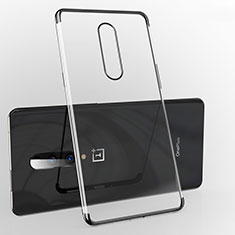 Custodia Silicone Trasparente Ultra Sottile Cover Morbida H02 per OnePlus 7 Pro Nero