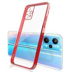 Custodia Silicone Trasparente Ultra Sottile Cover Morbida H02 per Realme Narzo 50 Pro 5G Rosso