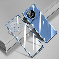 Custodia Silicone Trasparente Ultra Sottile Cover Morbida H02 per Vivo X90 Pro 5G Blu