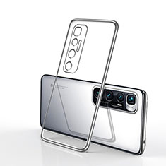 Custodia Silicone Trasparente Ultra Sottile Cover Morbida H02 per Xiaomi Mi 10 Ultra Argento