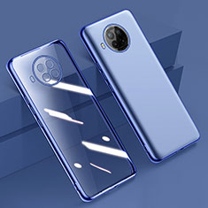 Custodia Silicone Trasparente Ultra Sottile Cover Morbida H02 per Xiaomi Mi 10i 5G Blu