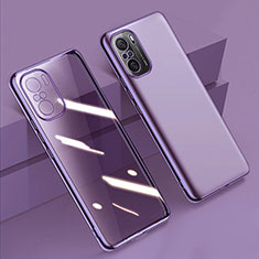 Custodia Silicone Trasparente Ultra Sottile Cover Morbida H02 per Xiaomi Mi 11X Pro 5G Viola