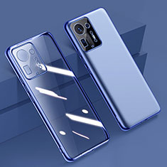 Custodia Silicone Trasparente Ultra Sottile Cover Morbida H02 per Xiaomi Mi Mix 4 5G Blu