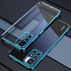 Custodia Silicone Trasparente Ultra Sottile Cover Morbida H02 per Xiaomi Redmi 10 (2022) Blu