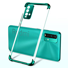 Custodia Silicone Trasparente Ultra Sottile Cover Morbida H02 per Xiaomi Redmi 9 Power Verde