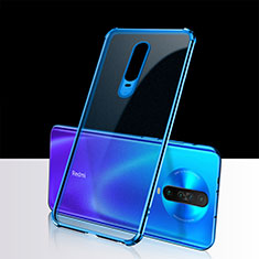 Custodia Silicone Trasparente Ultra Sottile Cover Morbida H02 per Xiaomi Redmi K30 5G Blu