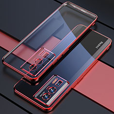 Custodia Silicone Trasparente Ultra Sottile Cover Morbida H02 per Xiaomi Redmi K60 Pro 5G Rosso