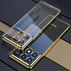 Custodia Silicone Trasparente Ultra Sottile Cover Morbida H02 per Xiaomi Redmi K70 Pro 5G Oro