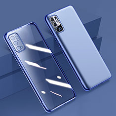 Custodia Silicone Trasparente Ultra Sottile Cover Morbida H02 per Xiaomi Redmi Note 10 5G Blu