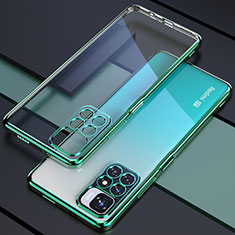 Custodia Silicone Trasparente Ultra Sottile Cover Morbida H02 per Xiaomi Redmi Note 11S 5G Verde