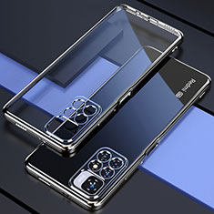 Custodia Silicone Trasparente Ultra Sottile Cover Morbida H02 per Xiaomi Redmi Note 11T 5G Argento