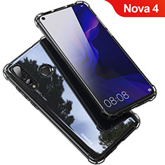 Custodia Silicone Trasparente Ultra Sottile Cover Morbida H03 per Huawei Nova 4 Grigio
