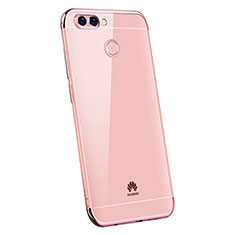 Custodia Silicone Trasparente Ultra Sottile Cover Morbida H03 per Huawei P Smart Oro Rosa