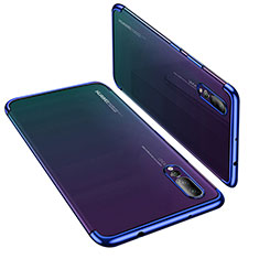 Custodia Silicone Trasparente Ultra Sottile Cover Morbida H03 per Huawei P20 Pro Blu